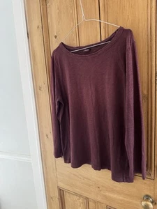 TOAST long Sleeve Garment Dyed T Berry Size L - Picture 1 of 9