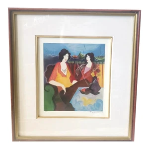 ITZCHAK TARKAY "At The Port" HANDSIGNIERT - NUMMERIERT INDIVIDUELL GERAHMT Serigrafie - Bild 1 von 10