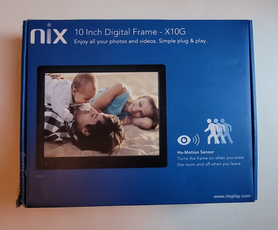 Pre-owned nix 10 Inch Digital Frame - X10G with Hu-Motion Sensor - Tested - Image 1 of 4