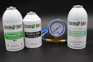 Arctic Air for R22a, Proseal XL4 for R22, Prodry XL4 for R-22a systems and gauge - Picture 1 of 3