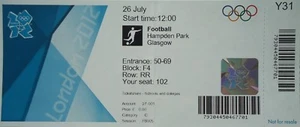 TICKET Olympics Fussball 26.7.2012 Men's Honduras - Marokko Y31 - Picture 1 of 1
