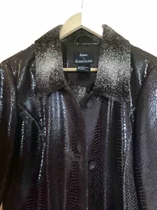 Dennis Bassi Brown Snakeskin Effect coat, Size large - Picture 1 of 7