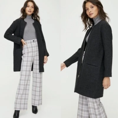 Chaqueta ARITZIA WILFRED Banville Lana Merino Cremallera Frontal Talla S Foto 1 de 4