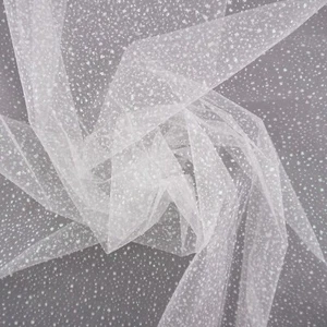 Glitzer-Tüll -Staub Brautkleid Stoff Ivory Iris Meterware (29,90€/m) Art. 1042 - Bild 1 von 9