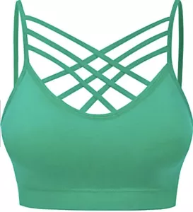 Women's Sports Athleisure Workout Yoga Stretch Comfort Bralette-Plus Size 1X-3X - Picture 1 of 8