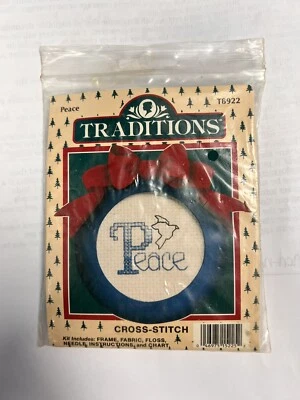 VINTAGE Traditions Christmas Cross Stitch Ornament Noel T8922 Rare - Image 1 of 4