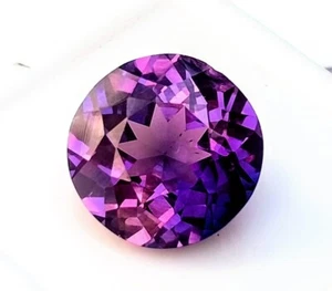 Rarissima pietra preziosa sfusa certificata rotonda tanzanite viola naturale 9 ct - Foto 1 di 6