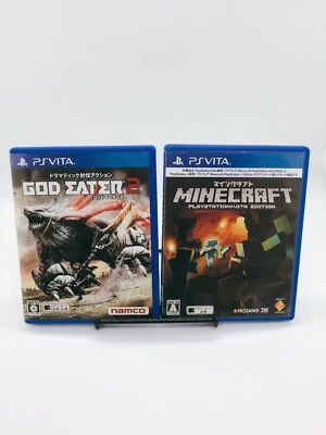 PS VITA God Eater 2 and MineCraft Sony Playstation Vita Used 2pcs Set From Japan - Image 1 of 4