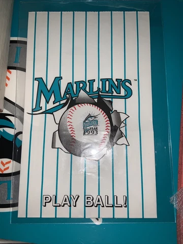 Florida Marlins Inaugural Season Popcorn Bag  w/schedule Cover