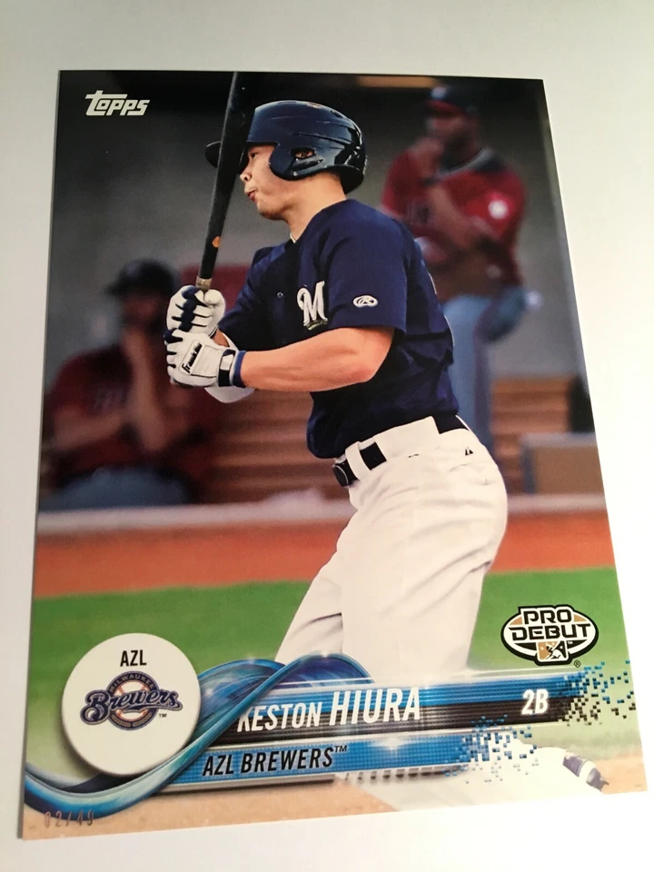 2018 Topps Pro Debut Jumbo 5x7 Keston Hiura Brewers 190 08/49 - Image 1 of 1