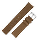 Padded Calfskin Leather Watch Strap in CARAMEL (Premium Buckle Options)