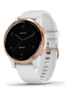 Garmin Vivoactive 4S GPS Smartwatch White/Rose Gold 40MM (Certified Repaired) - Picture 1 of 8