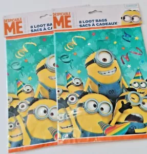 16 Despicable Me Minion Favor Goody Bags Birthday Treat Loot Sacks Party Supply - Picture 1 of 5