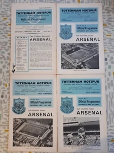 Tottenham Hotspur v Arsenal (Local Derby Collection x4) - League Div 1 1964-1966 - Picture 1 of 7