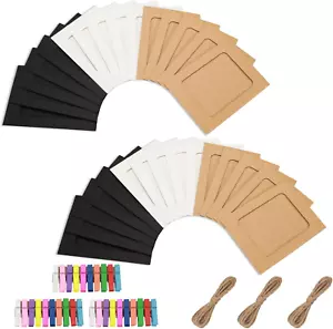 30Pcs Paper Picture Frames 4X6, Cardboard Photo Frames, Hanging Picture Frames P - Picture 1 of 7