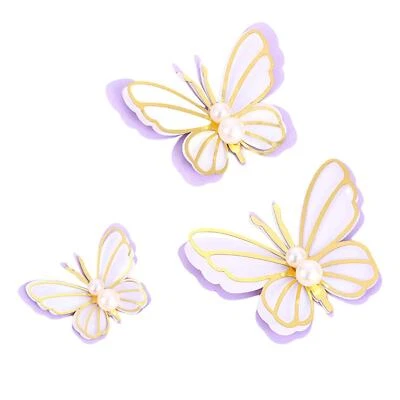 3Pcs Adornos de pastel de mariposa Decoraciones de pastel de boda pequeñas para fiestas de cumpleaños Foto 1 de 2
