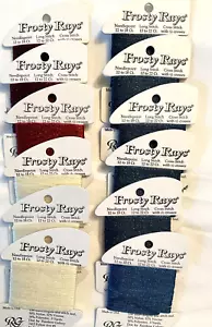 Rainbow Gallery Frosty Rays Thread Lot of 12 Cards 5Yds Asstd Xmas Colors New - Picture 1 of 5