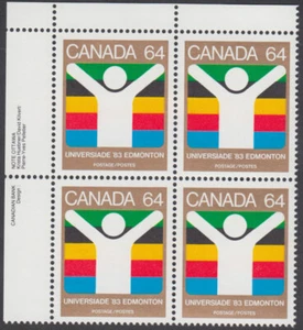 Canada - #982 World University Games Plate Block - MNH - Picture 1 of 1