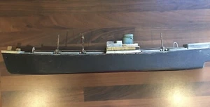 Antique Scratch Built Wooden Boat . Primitive Style . 60cm Long - Picture 1 of 8