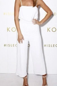 Kookai Sz 38 (10) White Jumpsuit Pantsuit Adjustable Straps Wedding Formal - Picture 1 of 7