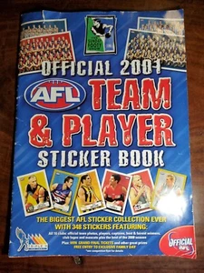 AFL Team & Players Stickers 2001 Completed Album - Picture 1 of 22