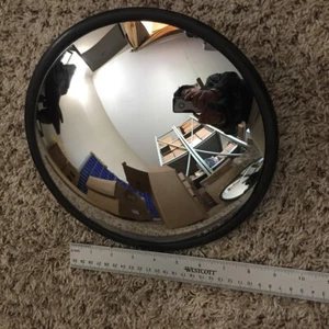 8" MIRROR ROUND FITS JOHN DEERE JCB VOLVO DAEWOO DOOSAN HYUNDAI,EXCAVATOR - Picture 1 of 3