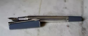 Penna Stilo S.T.DUPONT San Germain Resina Grigio & Pl. Argento - Rodio - Foto 1 di 12