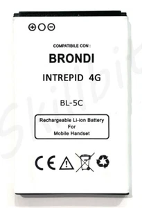 BATTERIA PER BRONDI INTREPID 4G INTREPID4G INTREPI4 BL-5C POTENZIATA 1100 mAh - Imagen 1 de 3