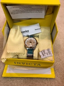 Invicta 18097 Dynasty Date 24 Stunden Edelstahl Rosésilber Herrenuhr Neu im Karton - Bild 1 von 6