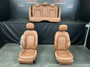 2015 MASERATI GHIBLI FRONT HEATED BUCKET & REAR SEATS SADDLE BROWN LEATHER 15K - Picture 1 of 24