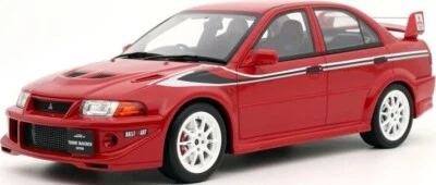 Coche de carretera modelo Otto 422 Mitsubishi Evo 6.5 TME rojo Tommi Makinen resina 1999 1:18 Foto 1 de 4