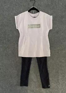 Set leggings viola bambina Calvin Klein taglia 6 - Foto 1 di 4