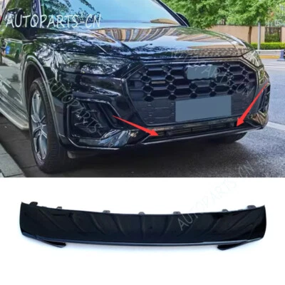 Для Audi Q5 sportback 2021-23 глянцевый черный передний бампер кромка подбородок спойлер разветвитель - Изображение 1 из 4