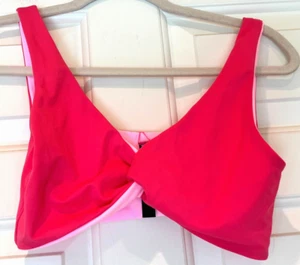 Victorias Secret Bikini Top Swim Suit Reversible Pink Bra Size M NEW - Picture 1 of 2