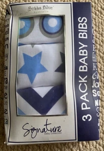 NIP Bubba Blue Baby Boys Cotton Bibs 3 Pack Gift Set - Picture 1 of 1
