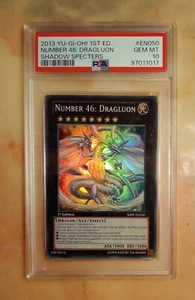 Yu-Gi-Oh 2013 Number 46: Dragluon PSA 10 GEM MINT SHSP-EN050 1st Edition Super! - Picture 1 of 2