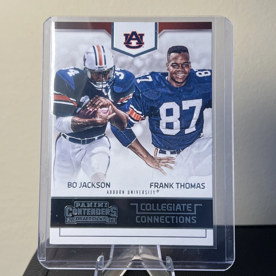 2016 Panini Draft Picks Collegiate Connection #3 Bo Jackson, Frank Thomas Auburn - Image 1 of 2