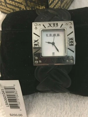 L.A.M.B. Часы черные с опаловым лицом Born to Blossom Гвен Стефани *РАБОТАЮТ* *НОВЫЕ* - Изображение 1 из 4