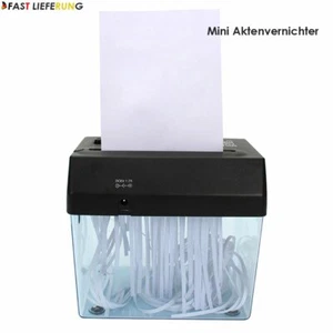 Mini USB Aktenvernichter Papierschredder A6 Papier Schredder Shredder Reißwolf - Bild 1 von 11