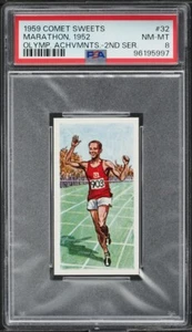 1959 Comet Sweets Olympic Achievements 2nd Series Emil Zatopek #32 PSA 8 - Picture 1 of 2