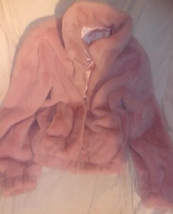 CHAQUETA RACHEL PARCELL PIEL SINTÉTICA ROSA TALLA PEQUEÑA EN MUY BUEN ESTADO - Imagen 1 de 4