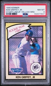 Kenner Starting Lineup 1990 KEN GRIFFEY JR Mariners HOF Rookie anno 1989 PSA 8 - Foto 1 di 2