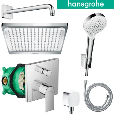 Hansgrohe Duscharmatur Unterputz Vernis Shape Regendusche Kopfbrause Set Ibox - Bild 1 von 4