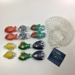 Crate & Barrel FLOATING Fish Candles 12 small Tropical themed New Old Stock NOS - Picture 1 of 5