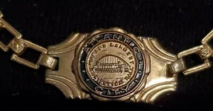 Vintage Atlantic City Souvenir Bracelet quality 6"gold plate? largest boardwalk - Picture 1 of 8