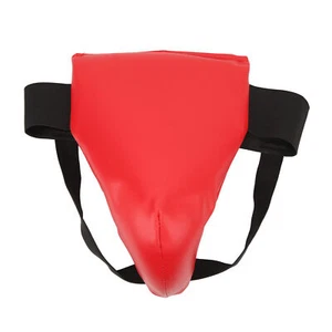 Silicone Edged Red S Groin Guard for Maximum Boxing Protection - Picture 1 of 17