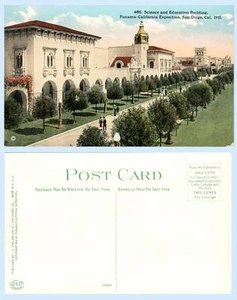 Postal Exposición Panamá California Edificio Ciencia y Educación c1915 - Imagen 1 de 1