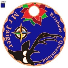 Pathtag 41114 - Deer - Australia - Poinsettia - Glitter - Copper