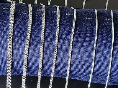 massiv Sterling Silber 925 Panzerkette Armband Halskette - Bild 1 von 4