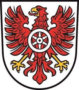 Aufkleber Landkreis Eichsfeld Wappen Autoaufkleber Sticker Konturschnitt